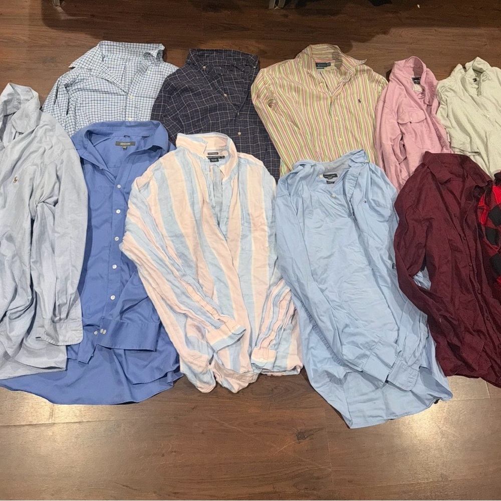 Men’s Brand Name Clothing Lot – 20 Pc Button-Down Shirts & Sweaters Size XL-XXL - Picture 5 of 10